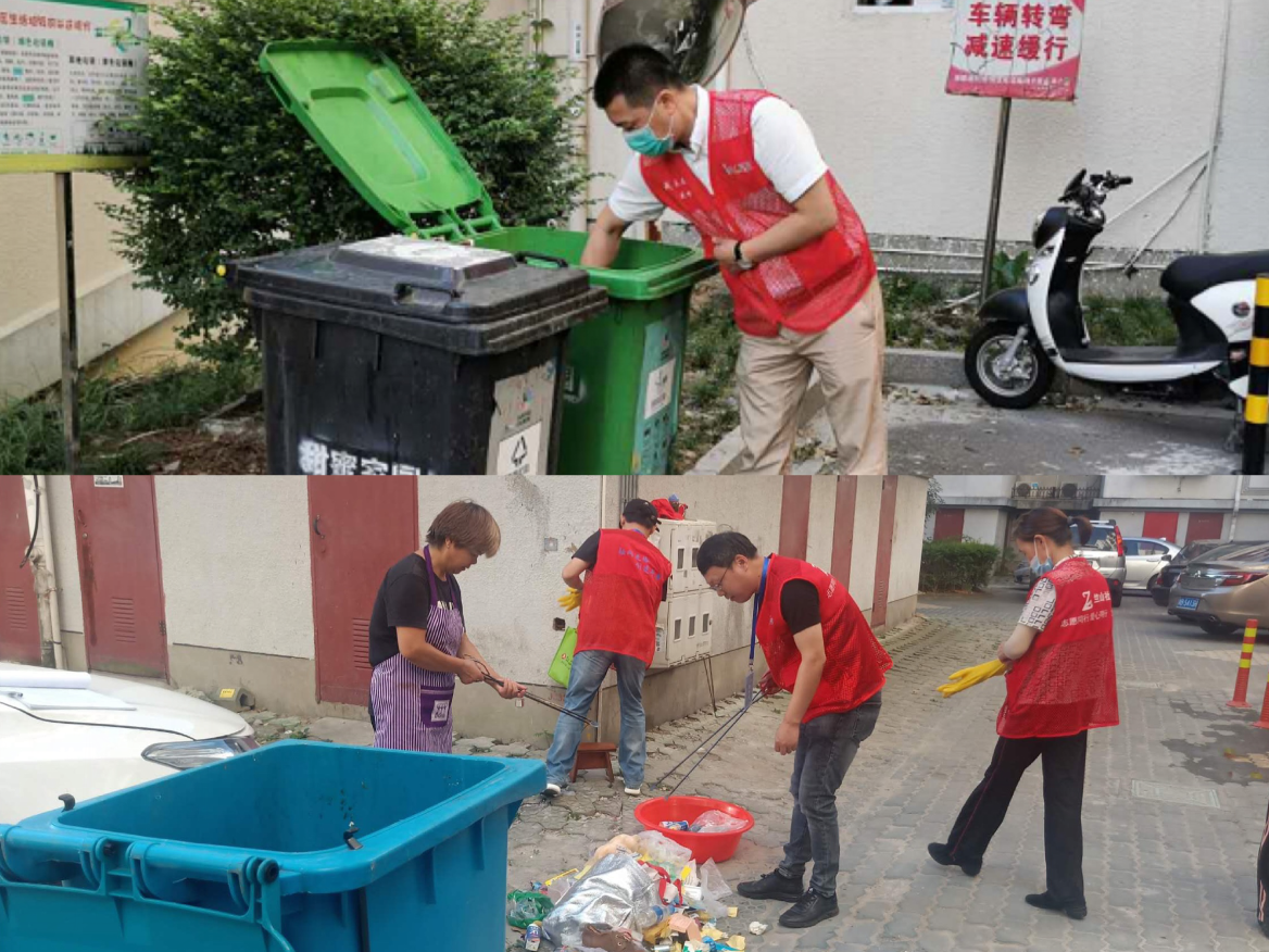 竺山社区：机关干部下沉一线 垃圾分类深入人心.png